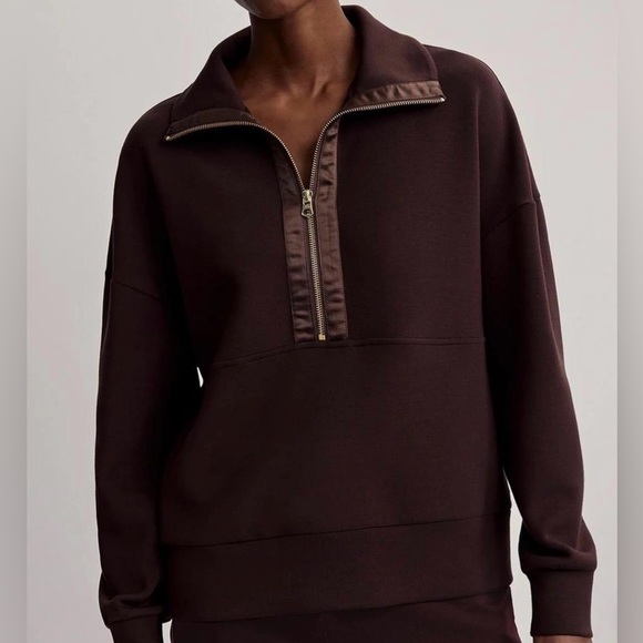 Varley Tops - Varley quarter zip pullover S brown